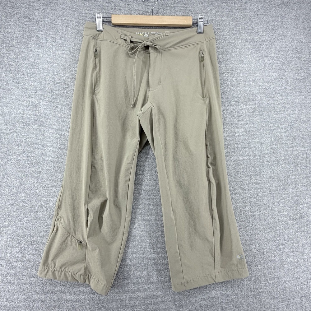 Mountain Hardwear Ellinor Capri Pants Women Size 6 Beige Outdoor Hiking